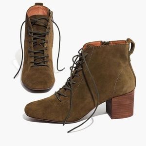 BNIB Madewell Suede Lace up Boots